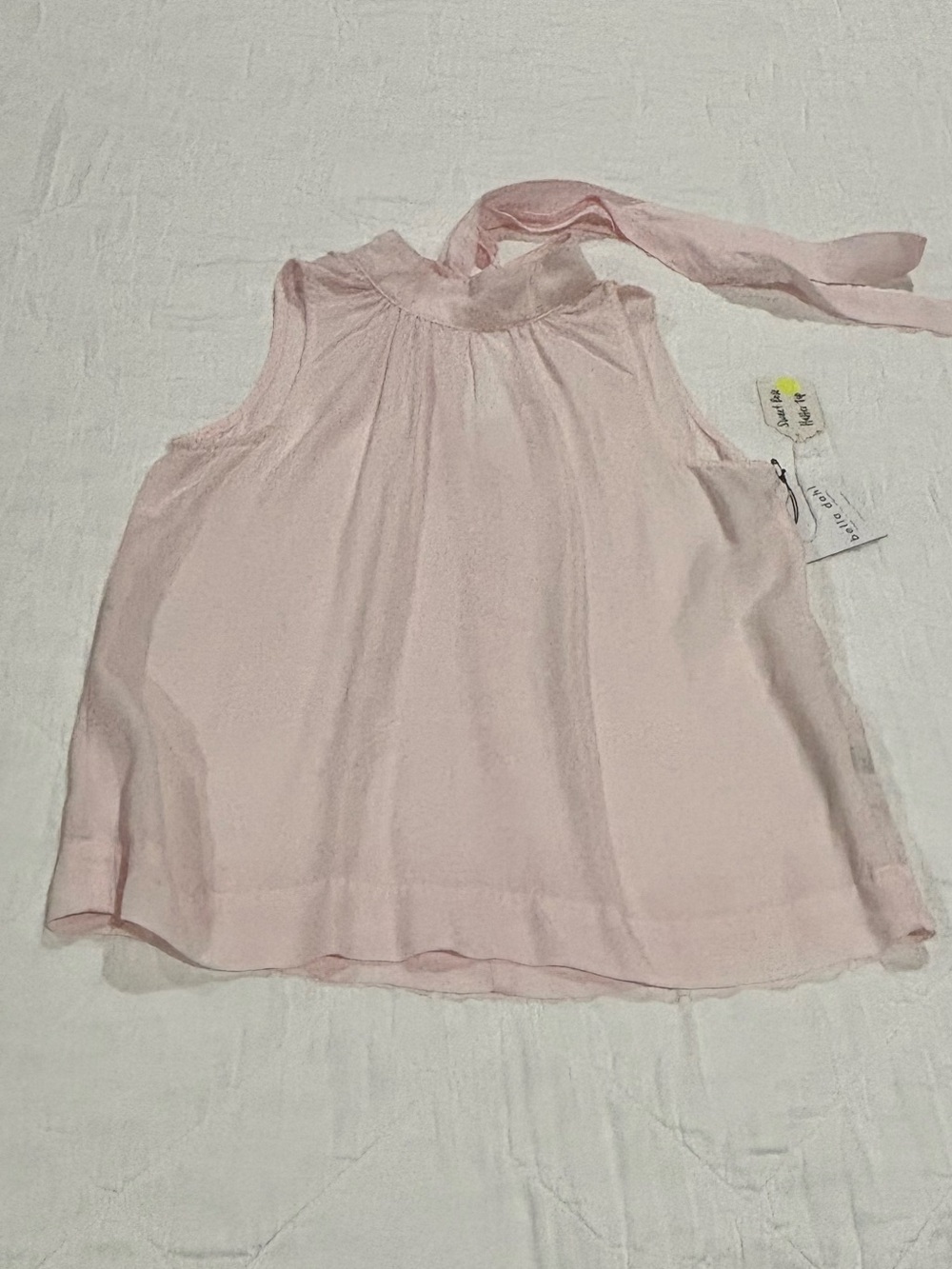 Bella Dahl Light Pink Women’s Halter Tie Neck Tank